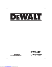 DeWalt DWE4110 Original Instructions Manual