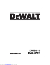 DeWalt DWE4010 Original Instructions Manual