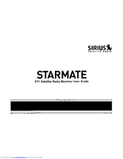 Sirius Satellite Radio Starmate ST1 User Manual