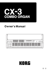 Korg CX-3 Combo Organ Owner's Manual