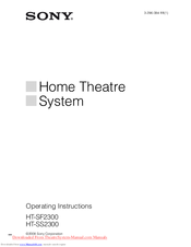 Sony HT-SF2300 Operating Instructions Manual