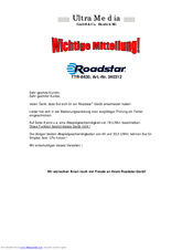 Roadstar TTR-8630 Instruction Manual
