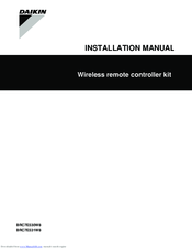 Daikin BRC7E531W8 Installation Manual
