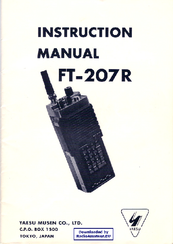 Yaesu FT-207R Instruction Manual