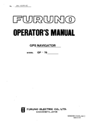 Furuno GP-70 Operator's Manual