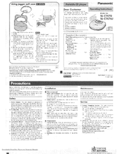 Panasonic DVDA160A - NTL MDL DVD PLAYER Operating Instructions Manual