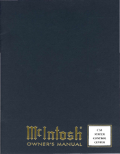 McIntosh C38 Owner's Manual