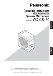 Panasonic WX-CS460 Operating Instructions Manual
