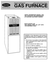 Carrier 58DXT User's Information Manual