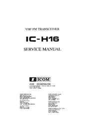 Icom IC-H16 Service Manual