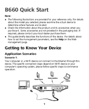 Huawei B660 Quick Start Manual