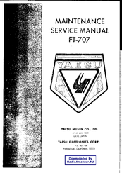 Yaesu FT-707 Maintenance Service Manual