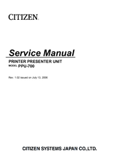 Citizen PPU-700-UU Service Manual