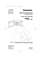Panasonic Inverter NN-T993S Operating Instructions Manual