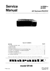 Marantz SR-66 Service Manual