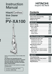 Hitachi PV-XA100 Instruction Manual