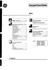 GE DDE8200S Use And Care Manual