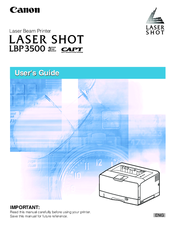 Canon Laser Shot LPB3500 User Manual