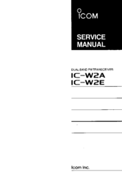 Icom IC-W2E Service Manual