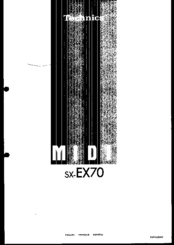Technics Midi SX-EX70 User Manual