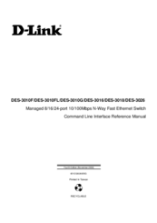 D-Link DES-3016 Command Line Interface Manual