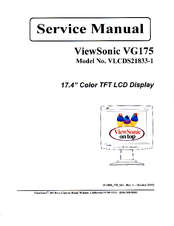 ViewSonic ViewPanel VG175 Service Manual