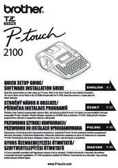 Brother P-Touch 2100 Quick Setup Manual