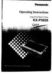 Panasonic KX-P3626 Operating Instructions Manual