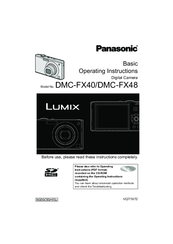 Panasonic LUMIX DMC-FX40 Basic Operating Instructions Manual