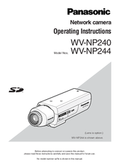 Panasonic WV-NP240 series Operating Instructions Manual