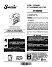 Superior WCT6820WS Installation And Operation Instructions Manual