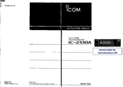 Icom IC-2330A Instruction Manual