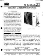 Carrier 38HD Installation And Start-Up Instructions Manual
