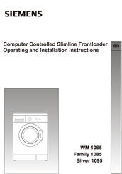 Siemens Family 1085 Operating And Installation Instructions