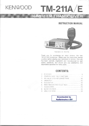 Kenwood TM-211E Instruction Manual