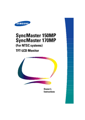 Samsung SyncMaster 150MP Owner's Instructions Manual