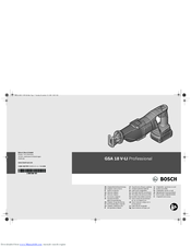 Bosch GSA 18 V-LI Professional Original Instructions Manual