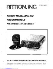 Ritron RPM-050 Maintenance/Repair/Operating Manual