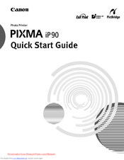 Canon iP90 - PIXMA Color Inkjet Printer Quick Start Manual