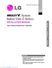 LG multi V system indoor unit (2 series Installation Manual