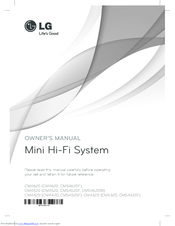 LG CM4620 Owner's Manual