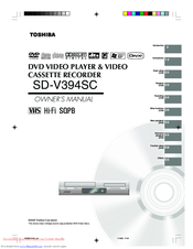 Toshiba SD-V394SC Owner's Manual
