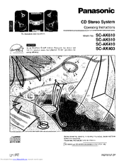 Panasonic SC-AK610 Operating Instructions Manual