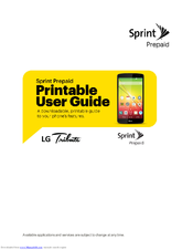 LG Sprint Tribute User Manual