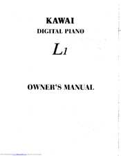 Kawai L1 -LDS Owner's Manual