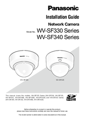 Panasonic WV-SF340 Series Installation Manual