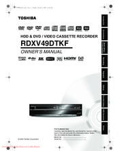 Toshiba RDXV49DTKF Owner's Manual