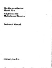 Harman Kardon 75+ Technical Manual