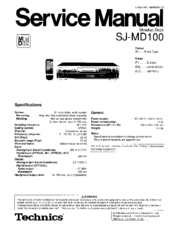 Technics SJ-MD100 Service Manual