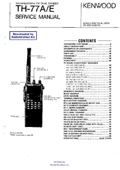 Kenwood TH-77A Service Manual